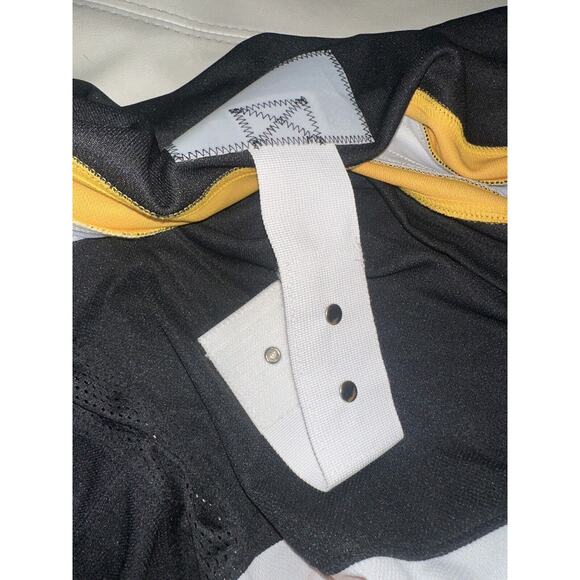 NWT Boston Bruins Jersey Mens 46 S Adidas PRIMEGREEN NHL BLACK AND YELLOW - Picture 11 of 16